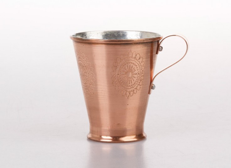 لیوان مسی دسته دار