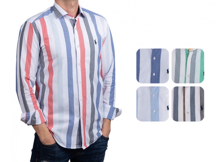 پیراهن راه راه مردانه Polo