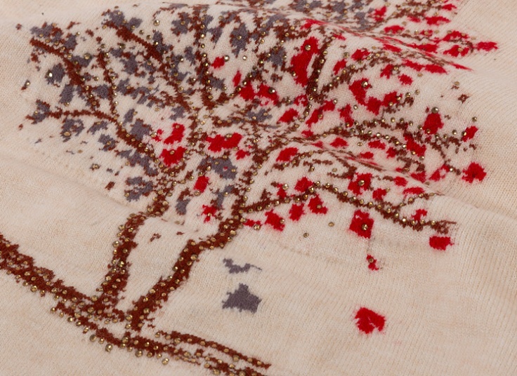 بلوز بافت زنانه نگین دار