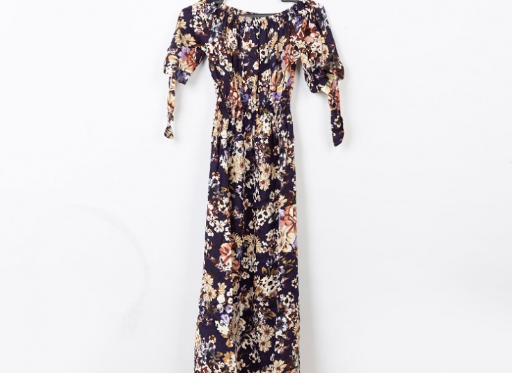 پیراهن ساحلی یقه قایقی