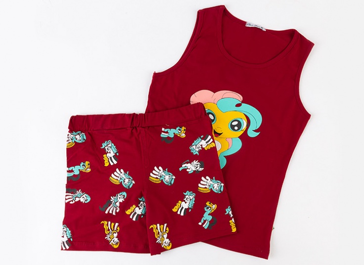 ست تاپ و شلوارک Unicorn