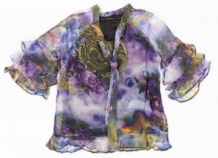 بلوز حریر گره ای