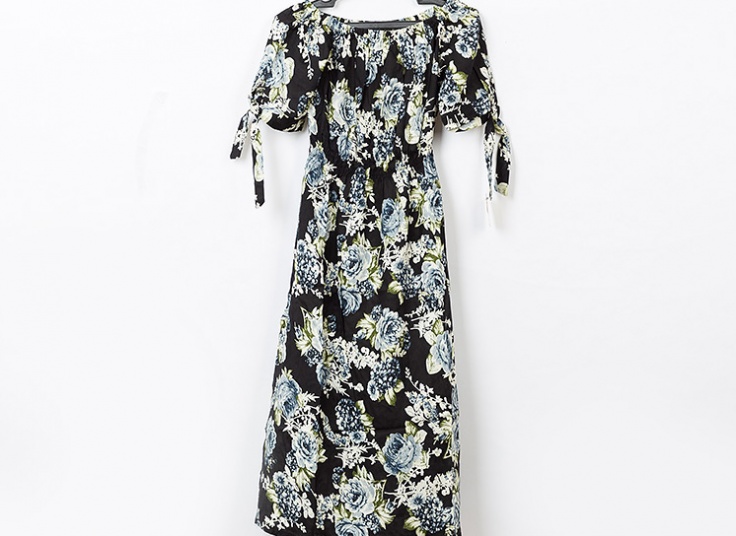 پیراهن ساحلی یقه قایقی