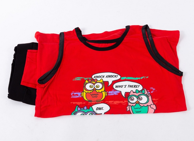 ست تاپ و شلوار طرح جغد