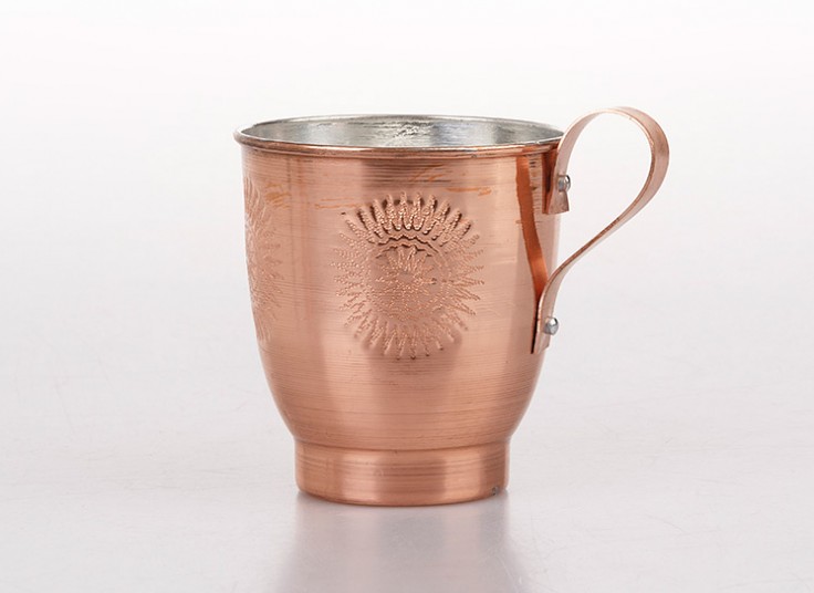 لیوان مسی دسته دار