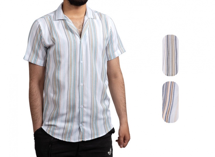 پیراهن مردانه کنفی طرح BURBERRY