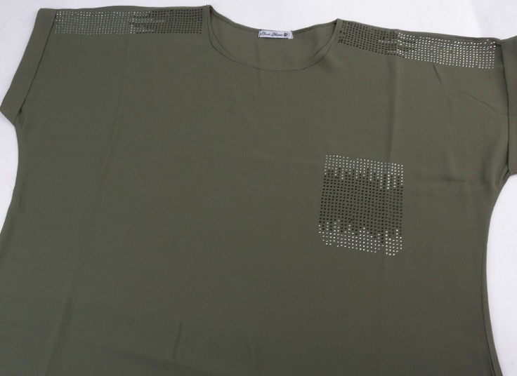 تیشرت حریر کرپ سایز بزرگ jewelled