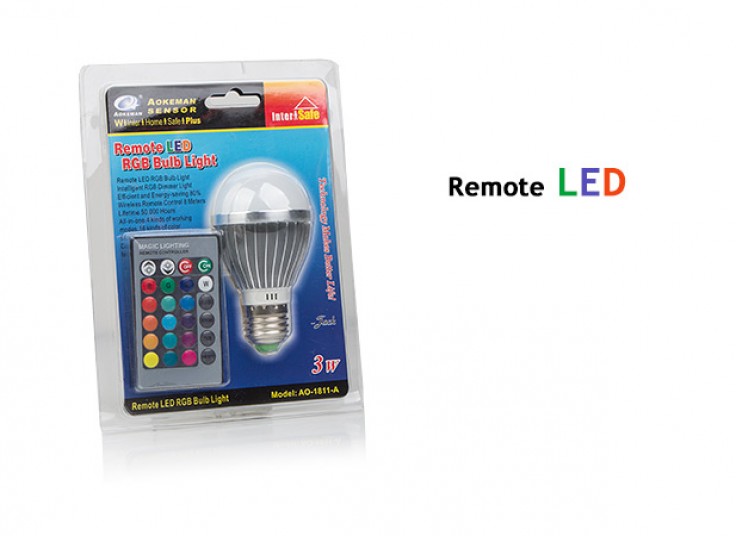 لامپ LED رنگی ریموت دار AOKEMAN
