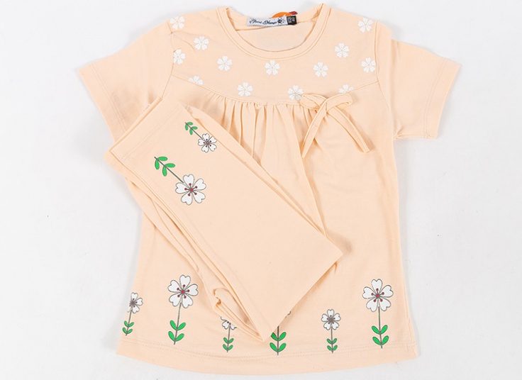 تیشرت شلوار دخترانه طرح گل