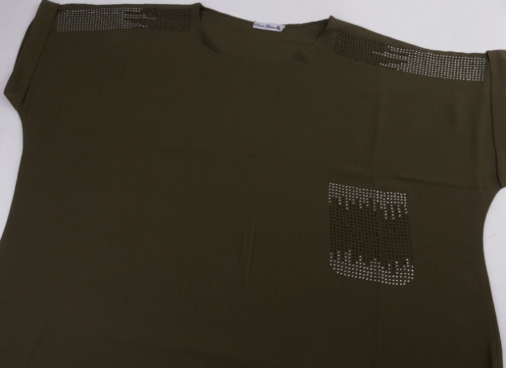 تیشرت حریر کرپ سایز بزرگ jewelled