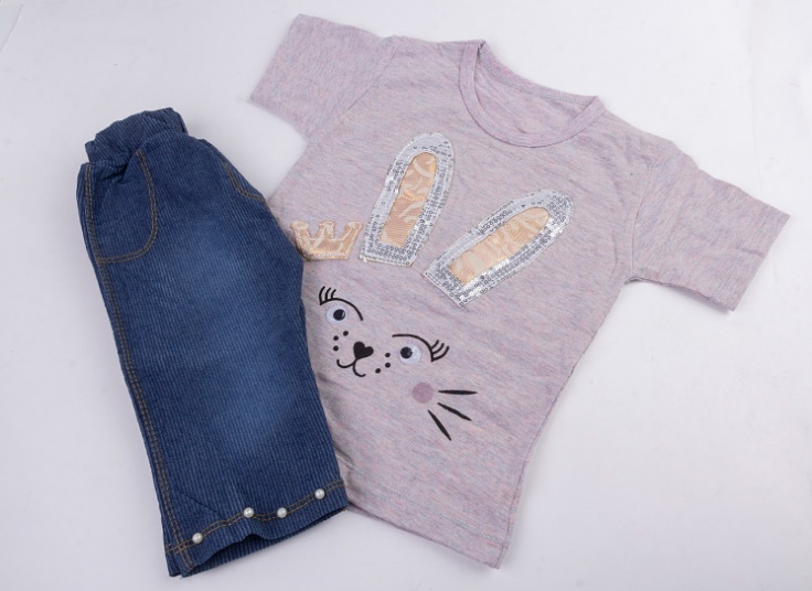 ست بلوز و شلوار برمودا بچگانه