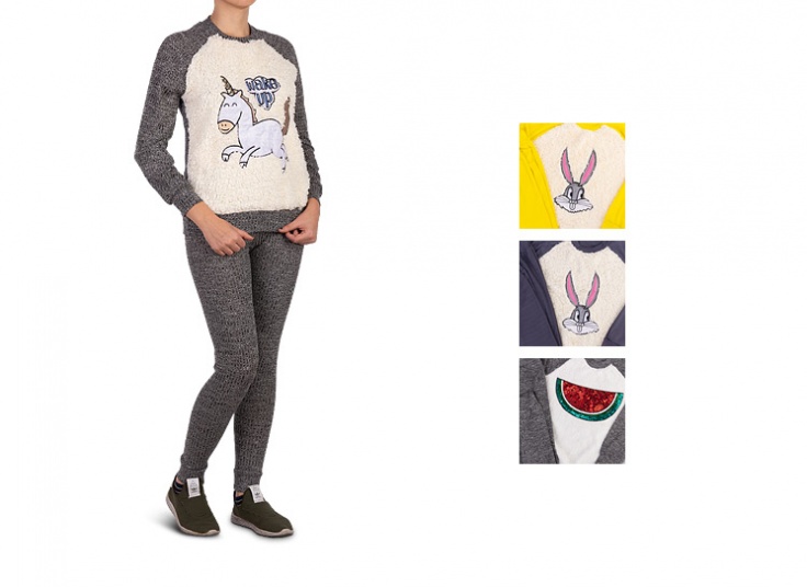 ست بلوز و شلوار زنانه پولیشی