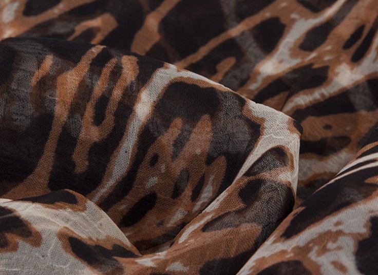 شال حریر ابریشم پلنگی