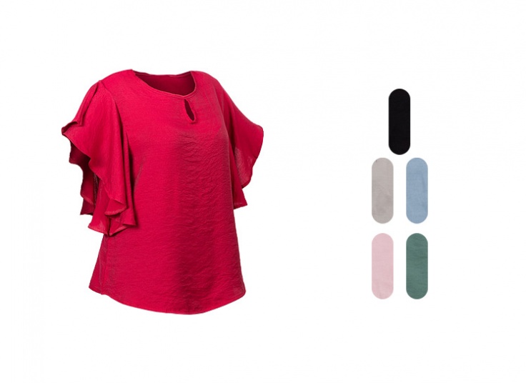 بلوز زنانه آستین چین دار