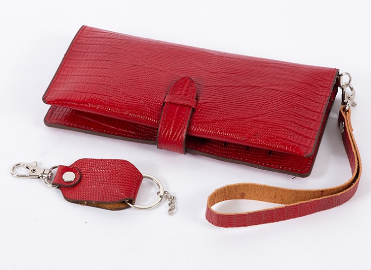 ست کیف پول و جاکلیدی زنانه چرم