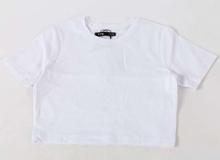 تیشرت کراپ کبریتی Sinsay