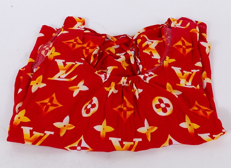 تاپ شلوارک نخی طرحدار