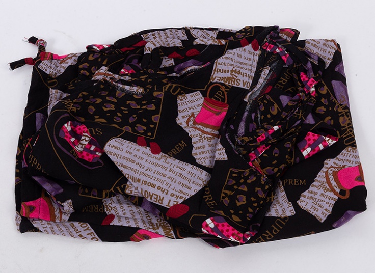 تاپ شلوارک نخی طرحدار