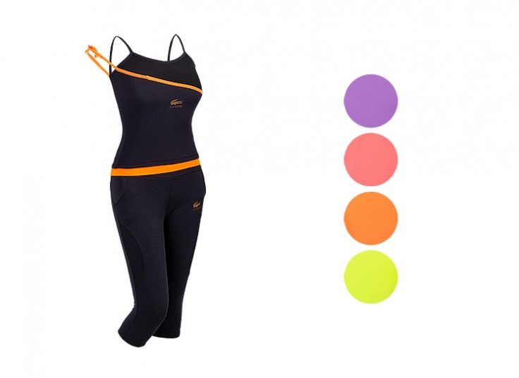 ست تاپ و شلوار برمودا زنانه Lacoste