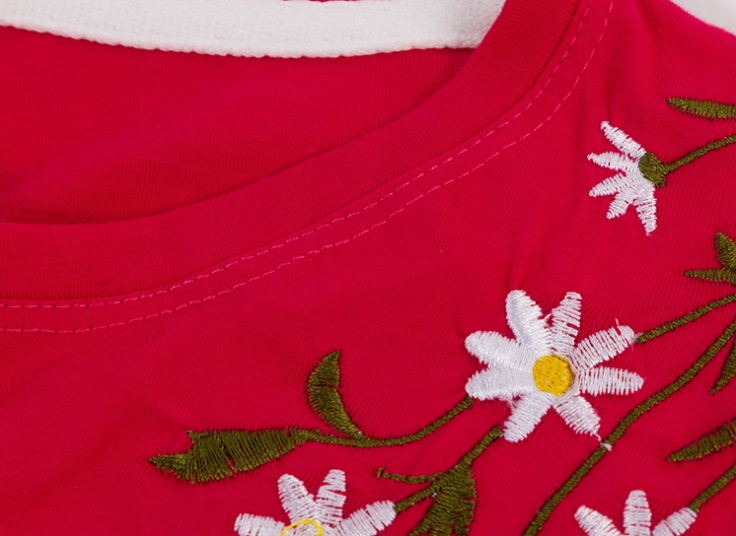 تیشرت زنانه گلدوزی طرح Spring