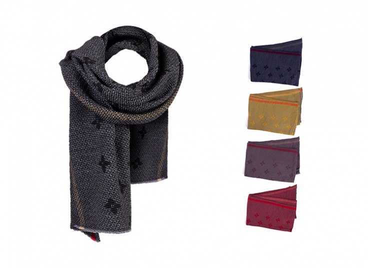 شال زنانه پلیسه لوگو LV