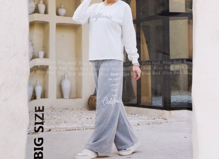 ست بلوز شلوار زنانه Blue Red