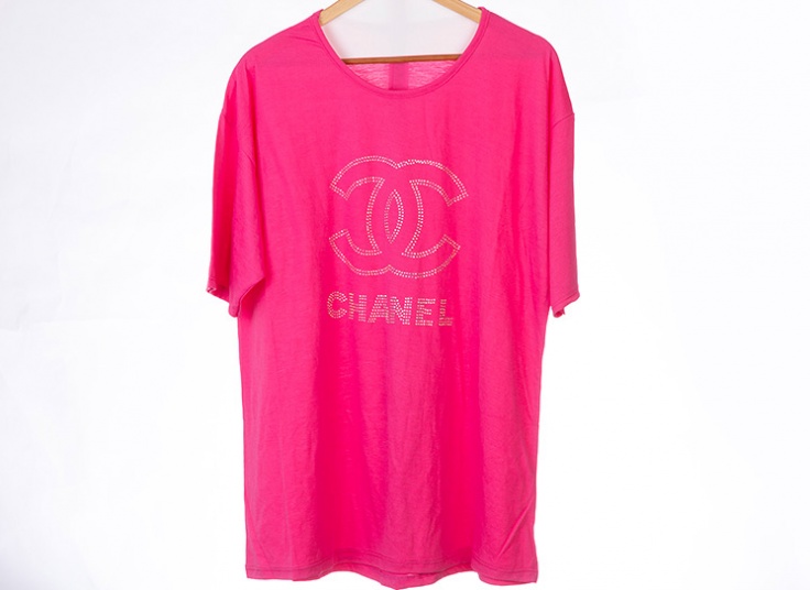 تیشرت زنانه سایز بزرگ طرح CHANEL