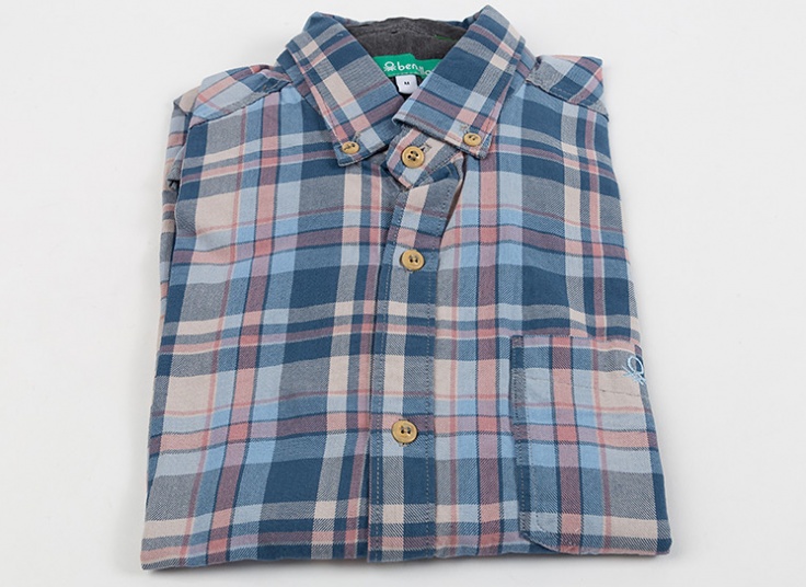 پیراهن چهارخانه مردانه Benetton