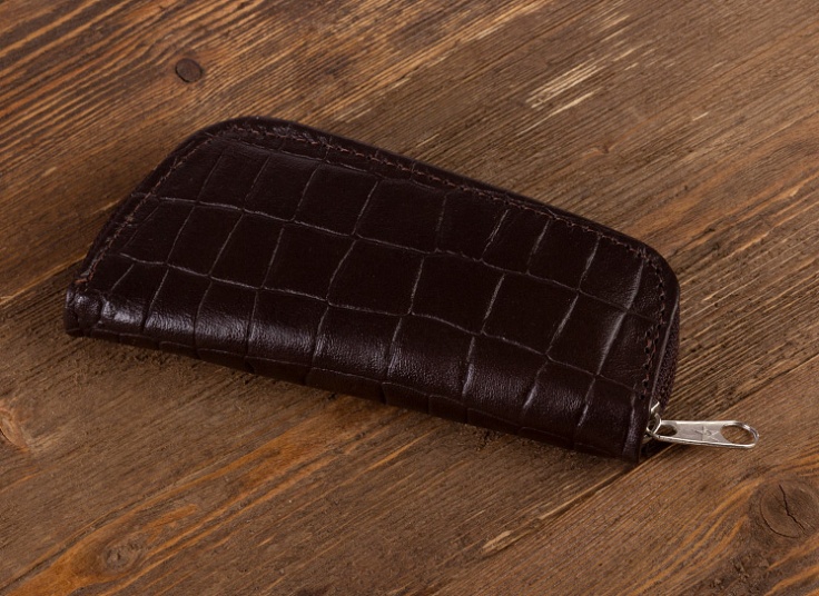 جا کلیدی چرمی زیپ دار