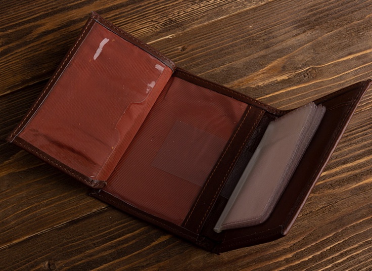 کیف پول چرم طبیعی مدل جیبی