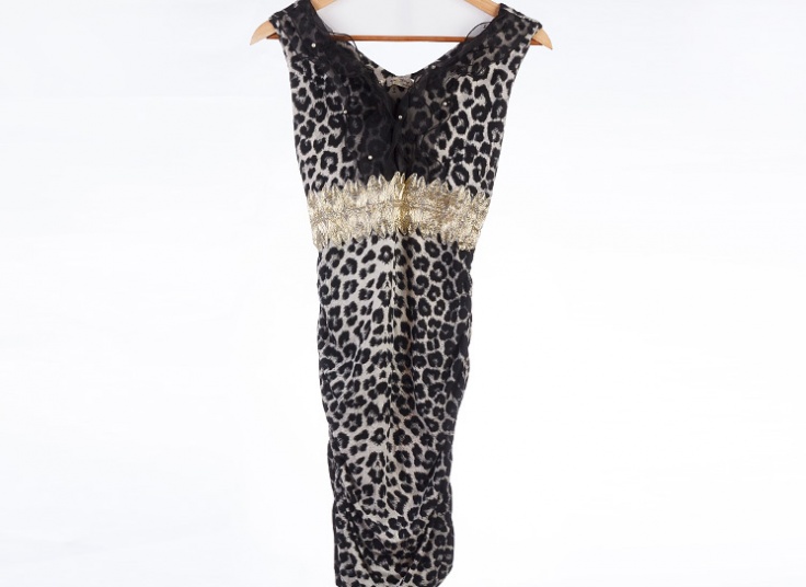 پیراهن کوتاه پلنگی زنانه Ding Yu