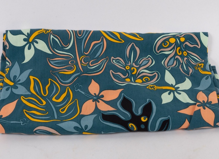 شلوار نخی گلدار PR