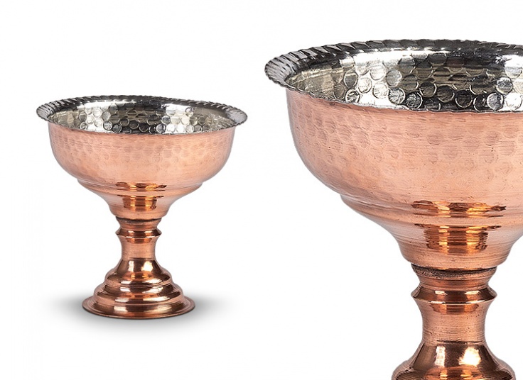 بستنی خوری پایه دار مسی