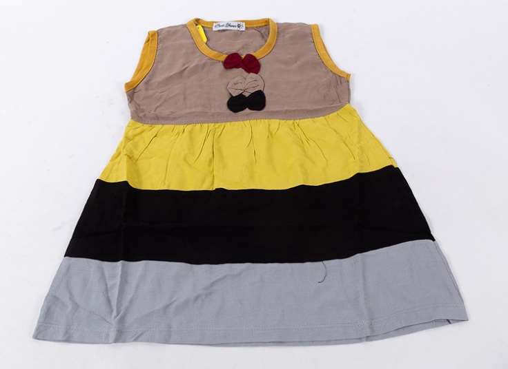 سارافون دخترانه پرچمی پاپیون دار