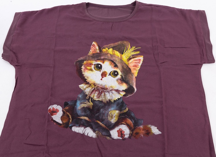 تاپ جلو نخی طرح گربه کد15825