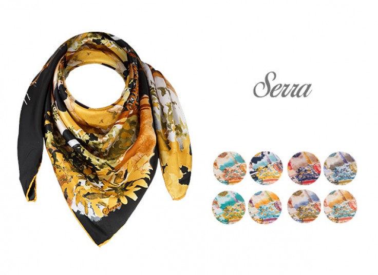 روسری ساتن ابریشم Serra