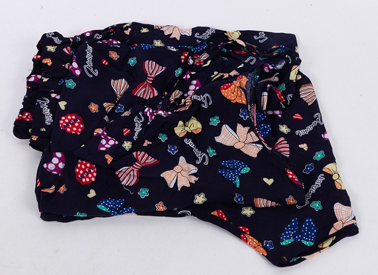 تاپ شلوارک نخی طرحدار