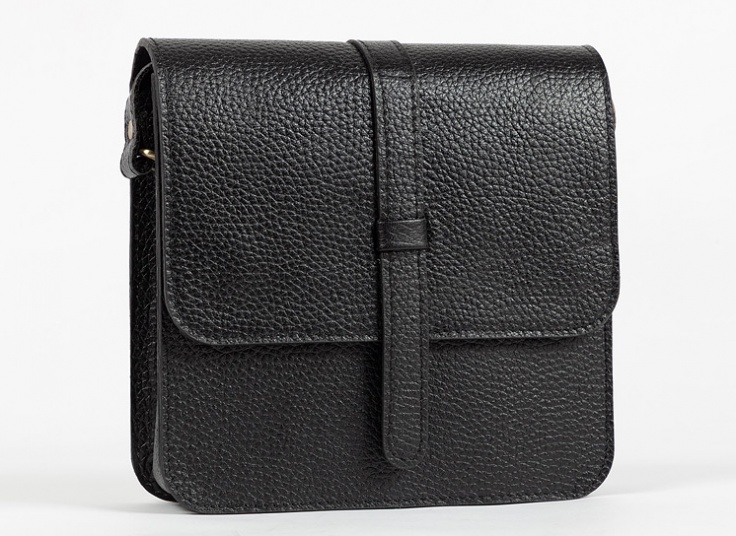 کیف دوشی زنانه چرم طبیعی زبانه دار