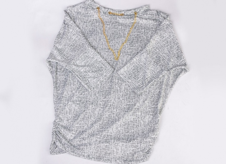 بلوز زنانه گلدار آستین سه ربع