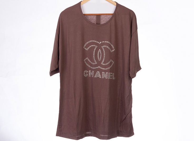 تیشرت زنانه سایز بزرگ طرح CHANEL