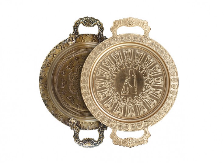 سینی فلزی طرح برجسته