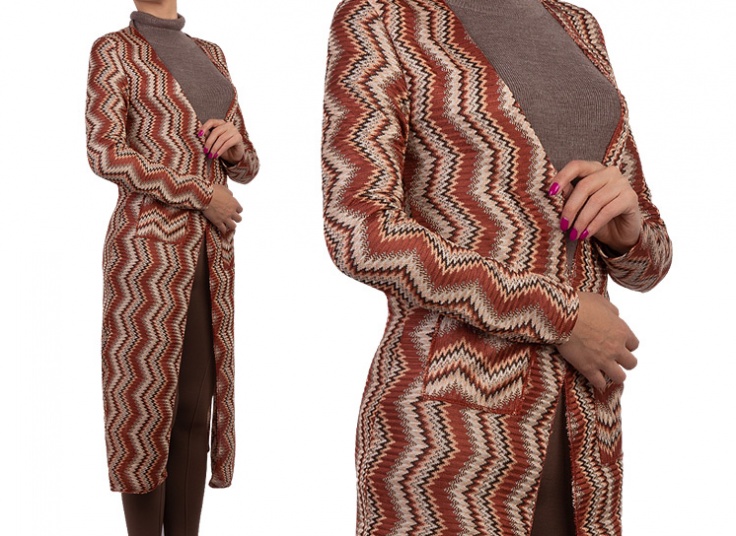 مانتو جلوباز طرحدار HMK