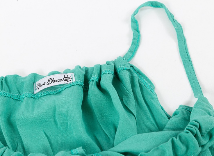 پیراهن ساحلی نخی بنددار