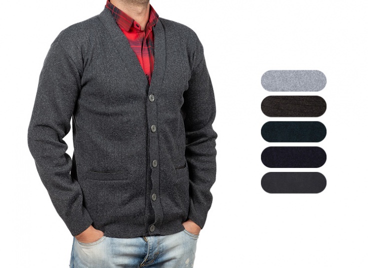 ژاکت مردانه بافت دکمه دار