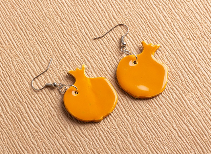 گوشواره سفالی انار