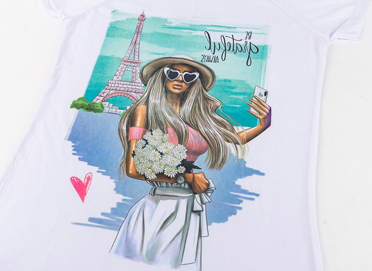 تیشرت طرح فانتزی زنانه