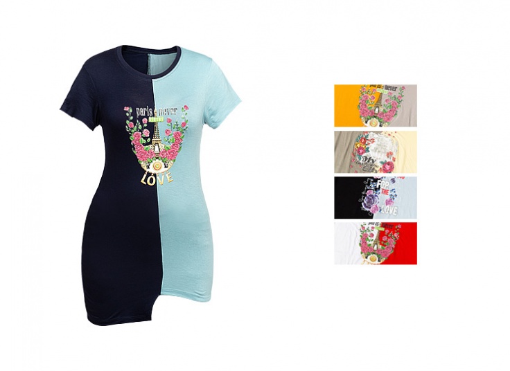 تیشرت زنانه طرح گل