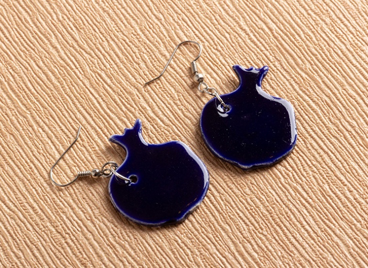 گوشواره سفالی انار