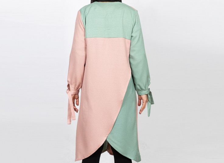 مانتو دو رنگ زنانه