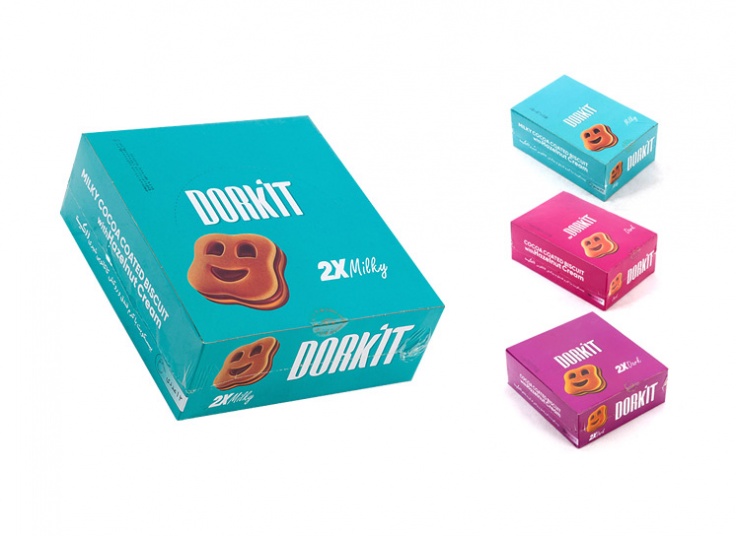 بیسکویت کرم دار طرح لبخند DORKIT
